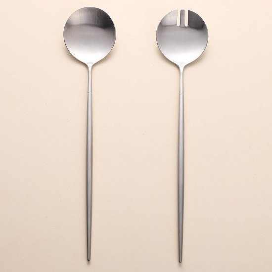 Salad Servers,Spoon and Fork Set 11.41 inch,18/10 Stainless Steel Salad Serving Silver