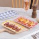 Appetizer Plate Set Dessert Plate - Small Rectangular Serving Plate for Sushi | Snacks | - Colorful Ceramic Dinnerware Set of 6 - Microwave and Dishwasher Safe - 8 Inch