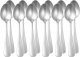 Stainless Steel Dinner Spoons with Round Edge, Pack of 12, Silver