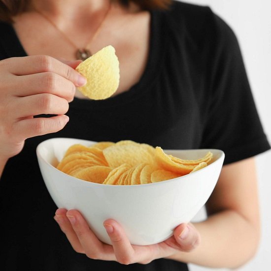 19 Ounces Ceramic Serving Bowls, Sturdy Porcelain White Oval Salad Bowls, Stackable Food Server Fruit Display Dishes , Microwave and Dishwasher Safe, Set of 6